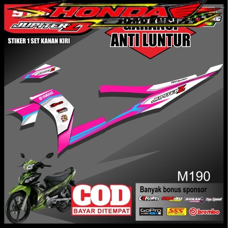 Striping Jupiter Robot / Jupiter Z Robot - Stiker semi decal variasi motor jupiter robot