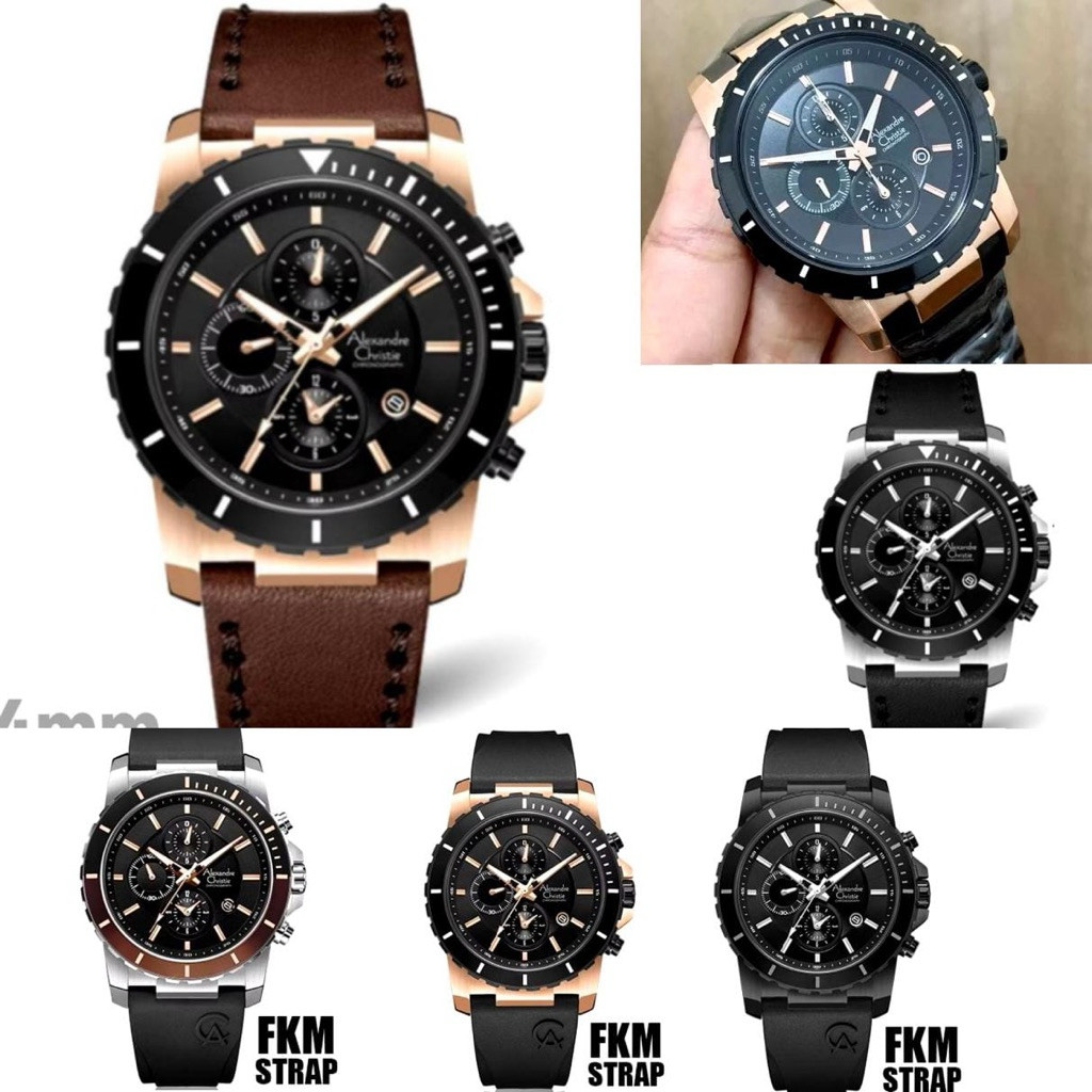 Alexandre Christie AC6141 Couple Jam Tangan Couple AC 6141 Rantai / 6141 Original AC PRIA 6141 JAM