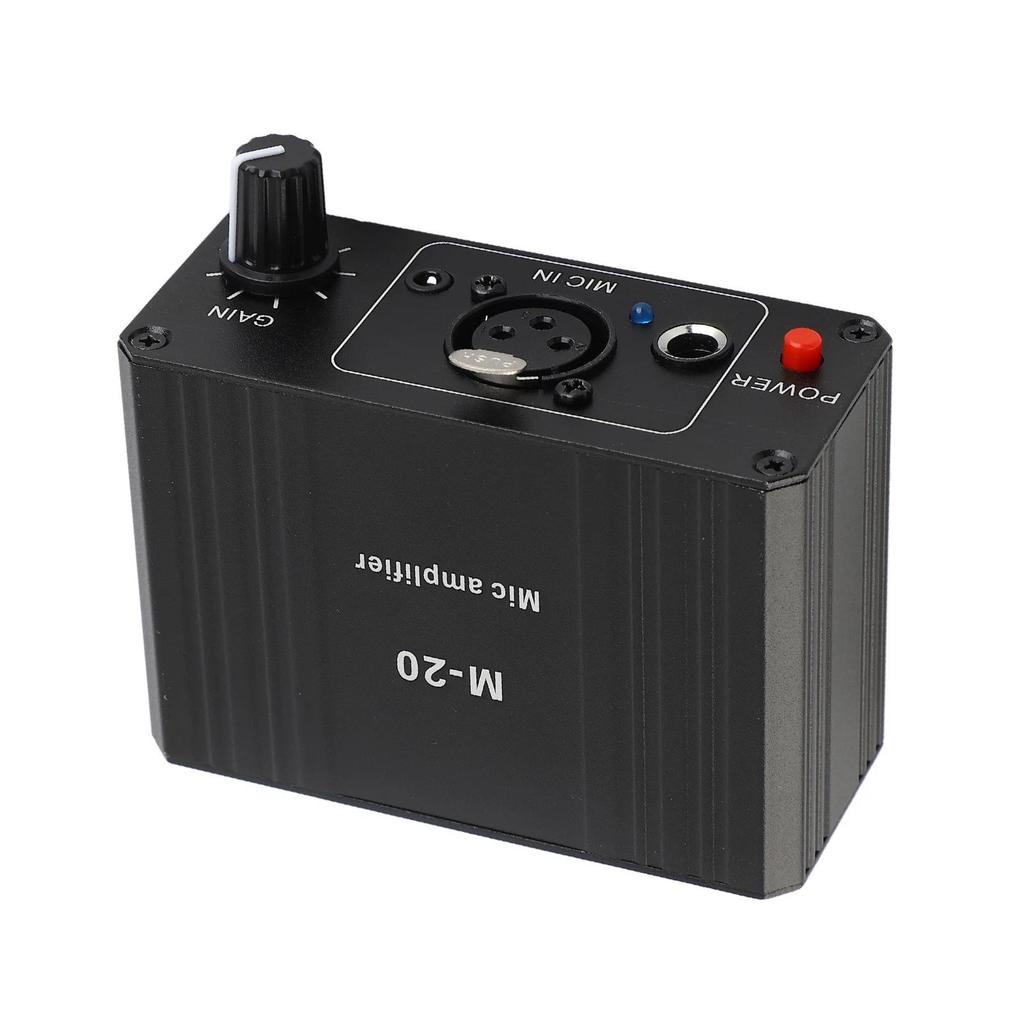 Microphone Preamp High Gain 48V Phantom Power XLR Output Mic Preamplifier for Dynamic and Condenser 