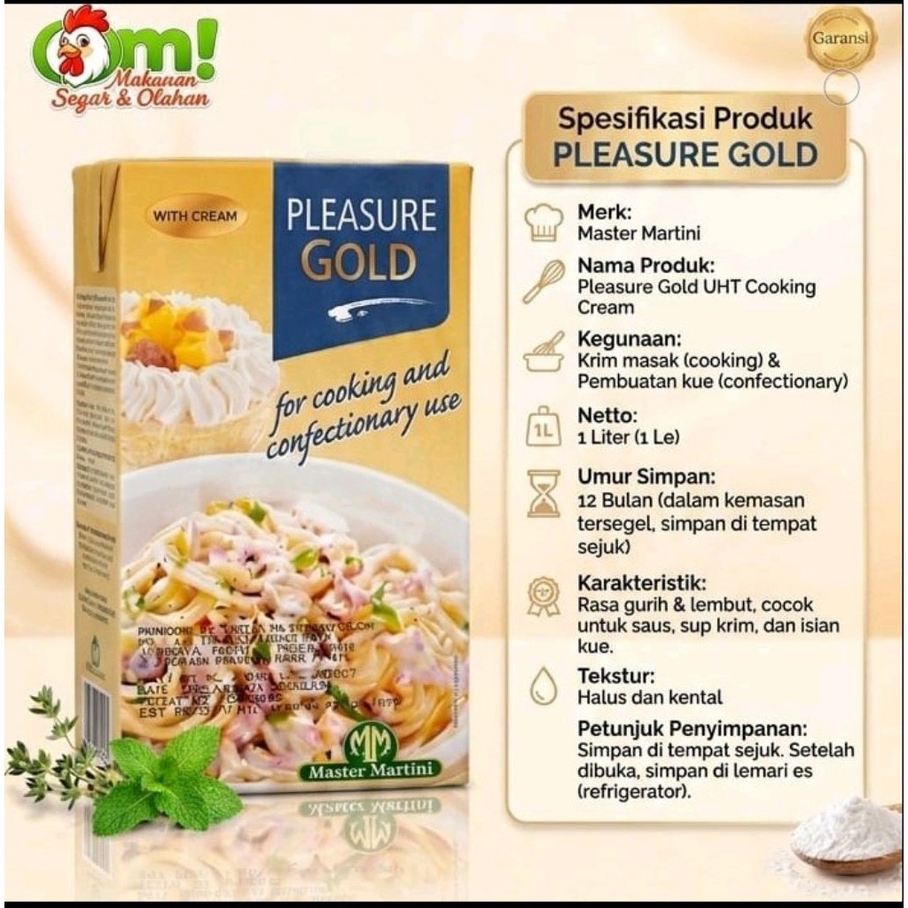 Pleasure Gold UHT Cream (Cooking dan Whipping Cream)