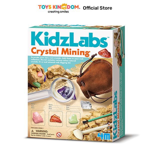 Toys Kingdom 4M Set Kidz Labs Crystal Mining 00-03252 Set Eksperimen Kristal Mining Kit Edukasi Anak