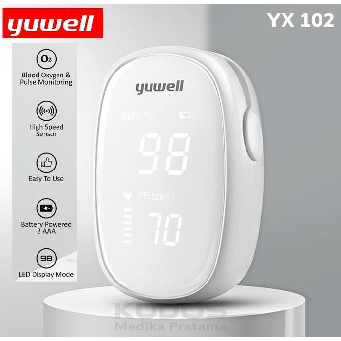 Yuwell YX103 - Pulse Oximeter Oxymeter - Ukur Saturasi Oksigen YX-103 Hitam - Yuwell YX102 YX-102 Pu