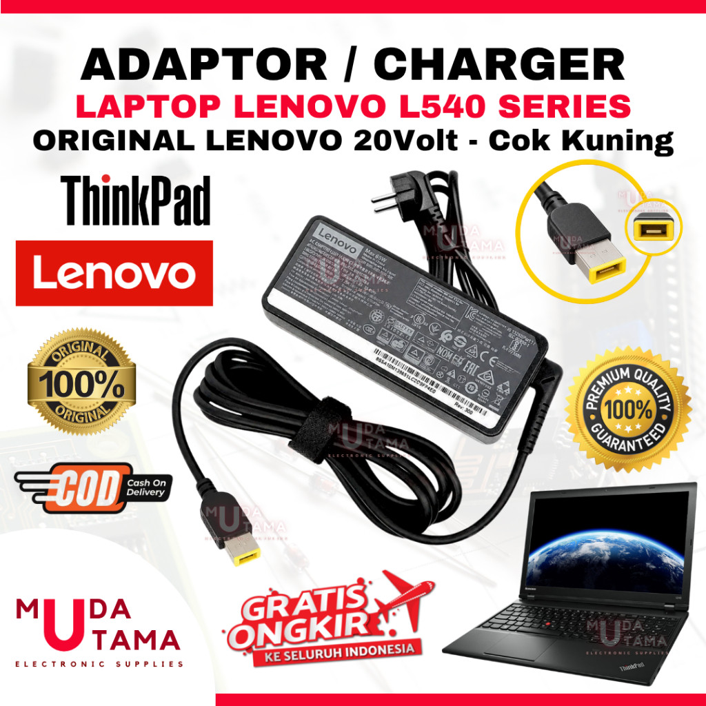 Adaptor Charger Laptop LENOVO Thinkpad L540 USB Kuning - Adaptor Laptop LENOVO Thinkpad L540 - Adapt