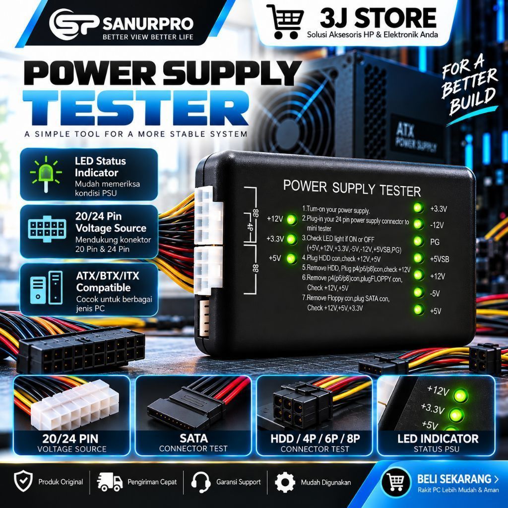 SANURPRO POWER SUPPLY TESTER / ALAT POWER SUPPLY