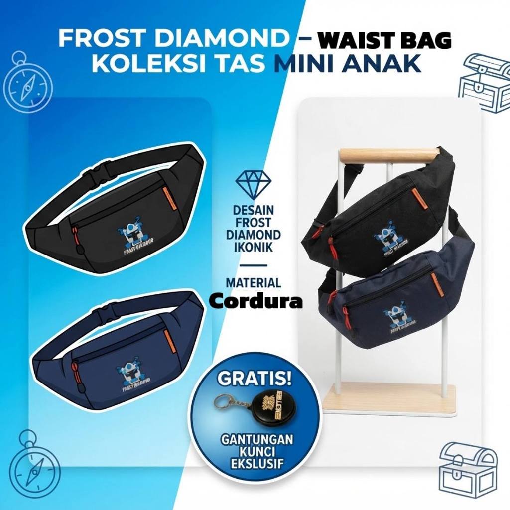 Tas Pinggang Anak Laki Laki Motif Keren Forst Diamond Sprunky FF