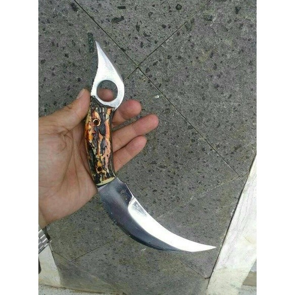 HS_ Pisau/Kerambit Cula Tanduk Rusa Terlaris