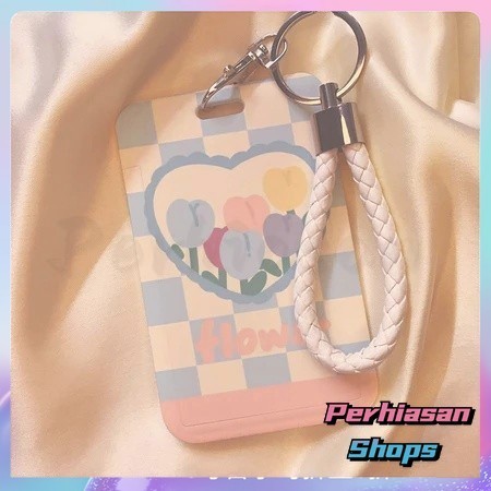 

ID CARD HOLDER MOTIF KAWAII TEMPAT KARTU PHOTOCARD PHOTO CARD PESANAN HADIAH KHUSUS FLOWER TOKOH KARTUN DAN ANIME LABUBU