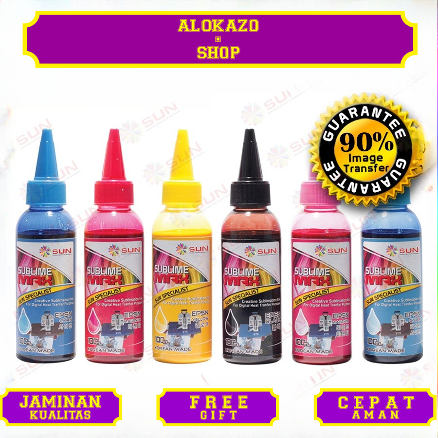 Tinta Epson 664 / 673 Sablon Sublim Photo Korea Terbaik - SUN Sublime Max Ink 100 ml ( transfer ke m