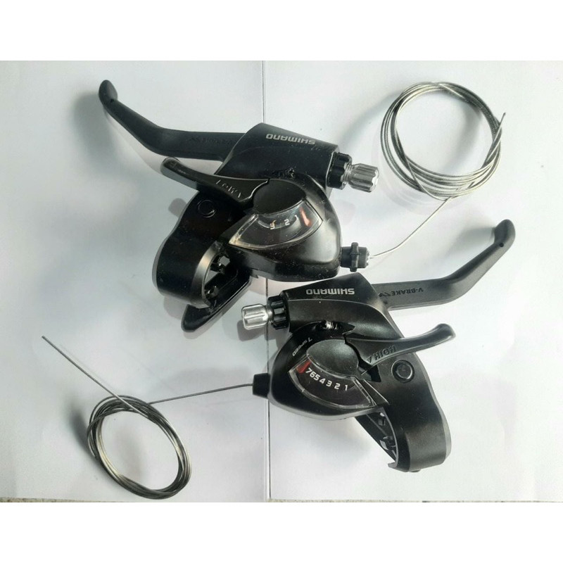 SHIFTER SHIMANO TOURNEY EF41 EF 41 3 x 7 SPEED / ST-EF41 / OPERAN SHIFTER + HANDLE REM ORIGINAL SHIM