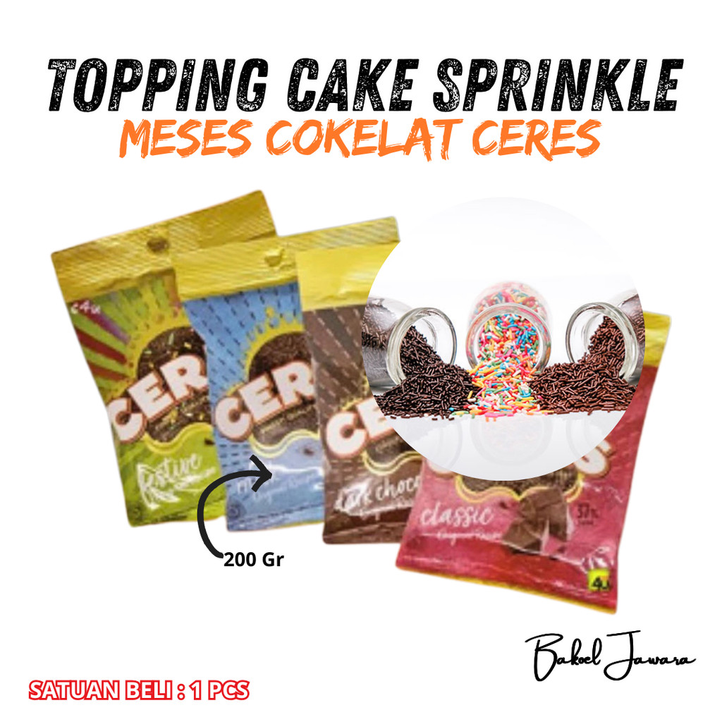 ( 1 PCS ) TOPPING MESES TRIMIT COKELAT CERES MESES MILK / CLASSIC ORIGINAL / FESTIVE 200G 200 G