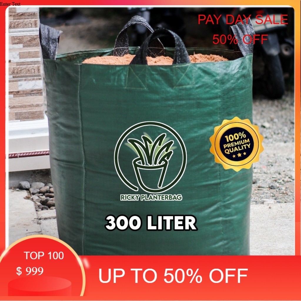 PLANTER BAG 300 LITER HIJAU KOTAK POT TANAMAN MURAH