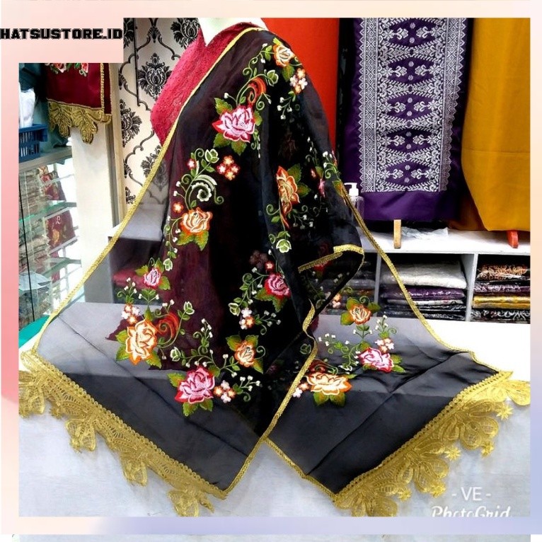 Grosir Selendang Koto Gadang Bukittinggi Organza Renda