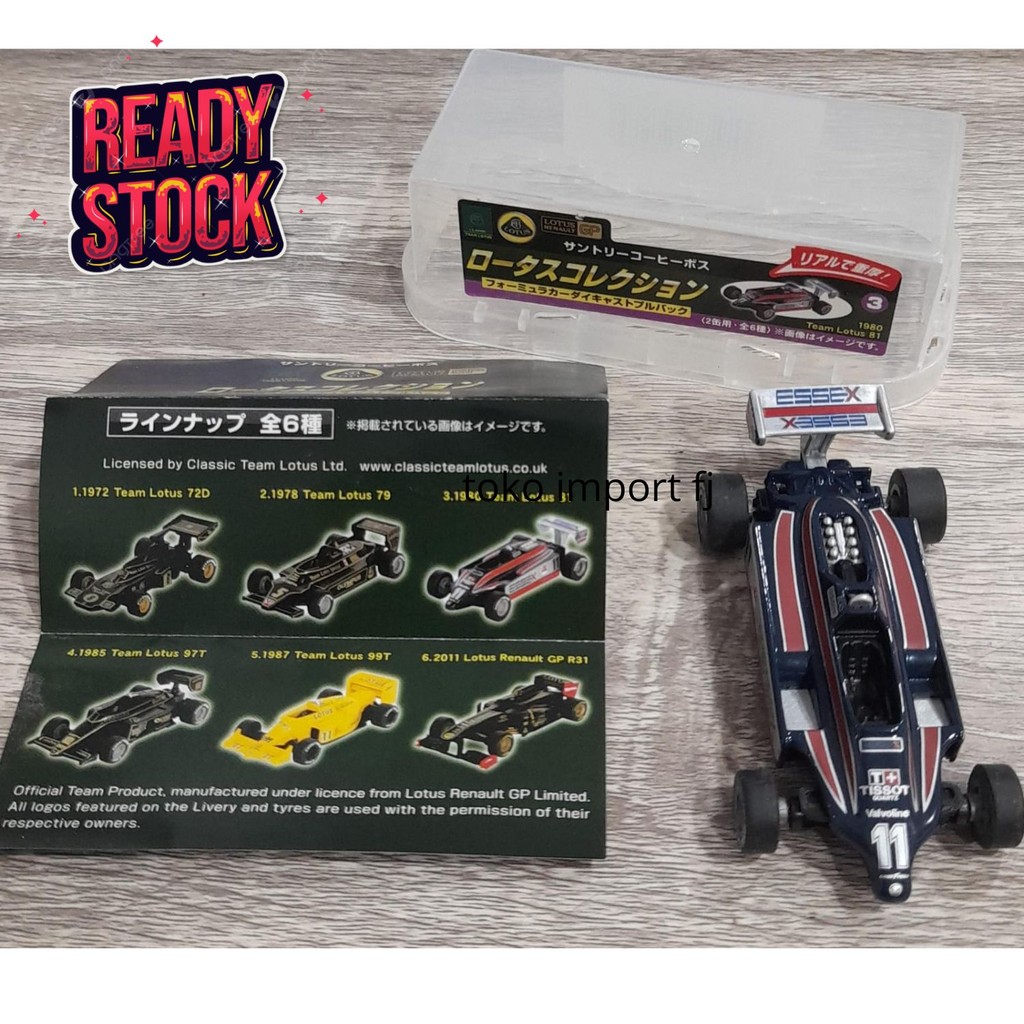 Diecast  Pull Back Mobil Balap F1 Team Lotus 81 tahun 1980 - Lotus Renault GP - Miniatur Mobil Team 