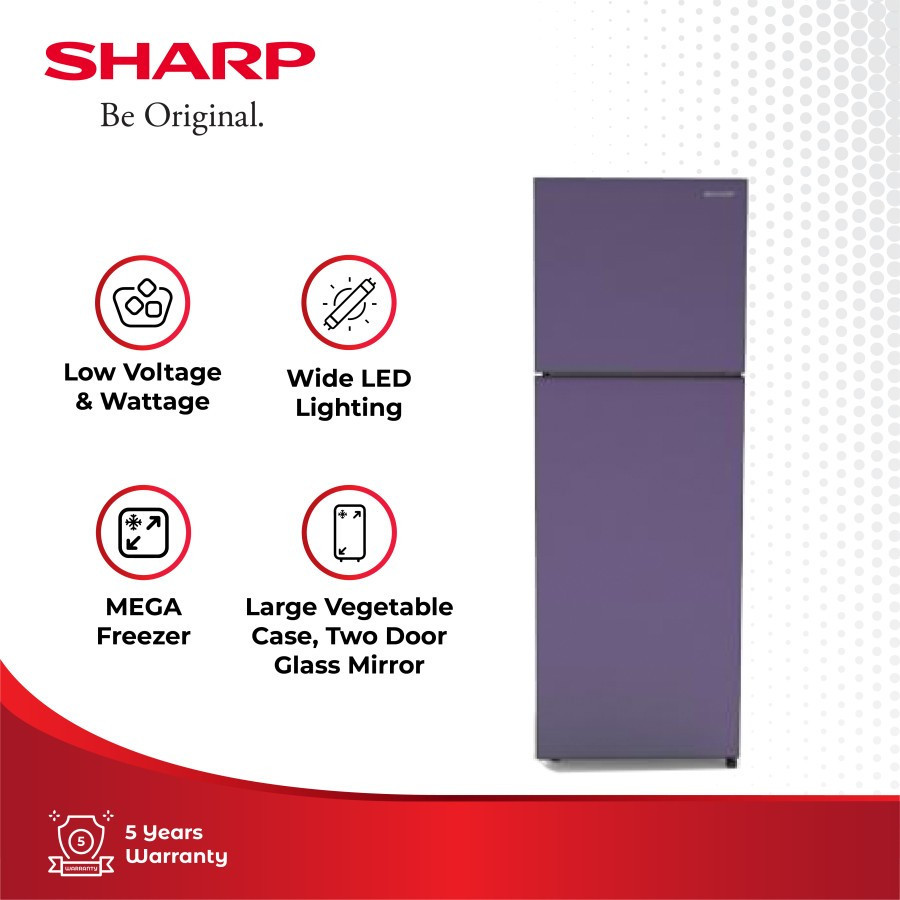 Sharp Kulkas 2 Pintu SJ-326XG - /MS/MR/ CP