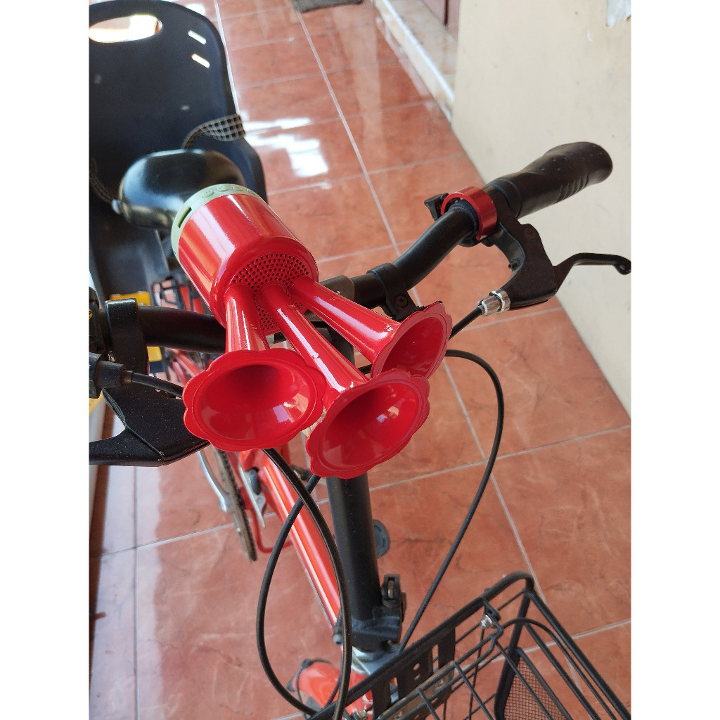 MAGELJAYA Klakson Telolet Basuri 3 CORONG untuk Sepeda Anak, Bisa di cas