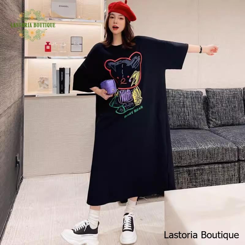 LC1114  Dress Premium Oversized Korea Terbaru Lastoria Boutique
