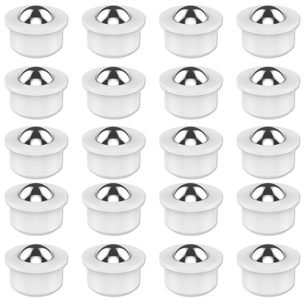 20Pcs Mini Caster Wheel 360° Rotatable Mini Ball Transfer Bearing Sturdy Small Roller Ball Wheel Tab