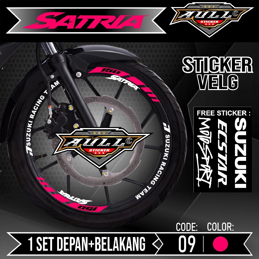 Sticker Cutting Stiker Velg Motor SATRIA - Aksesoris Stiker Cutting Sticker List Velg Motor SUZUKI S