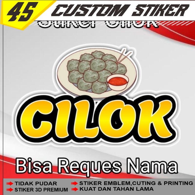 Stiker Cilok | Stiker Cilok Gerobak Jualan
