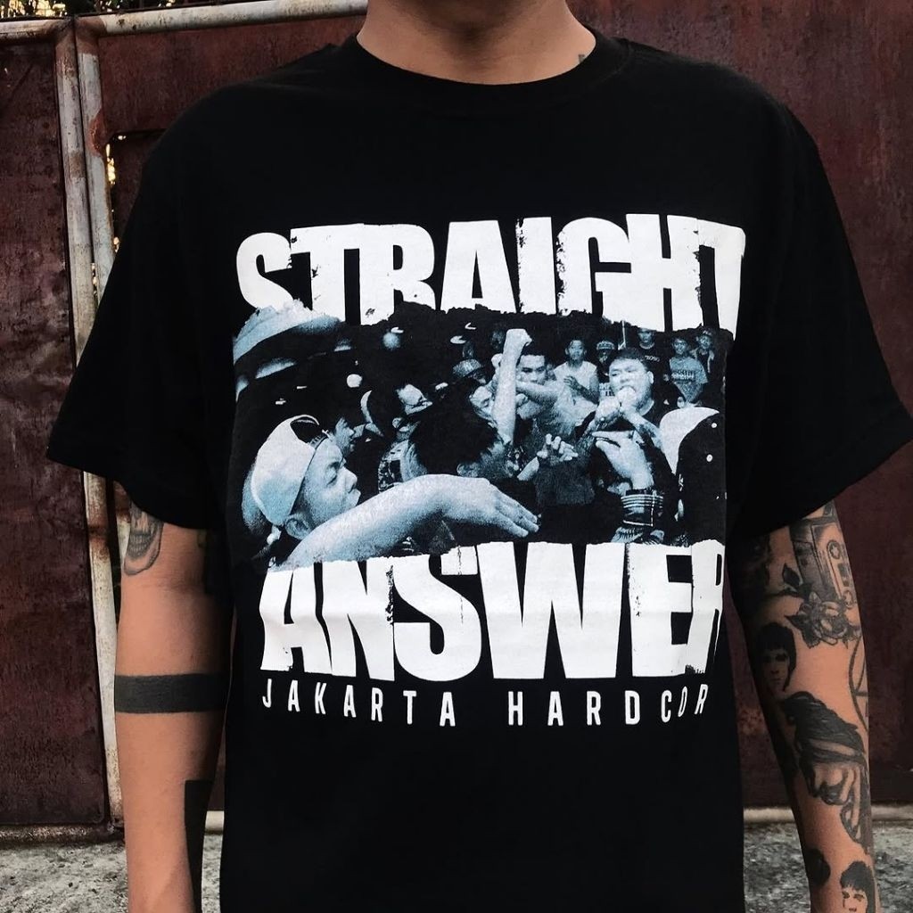 (COD) STRAIGHT ANSWER JAKARTA HARDCORE TSHIRT BLACK