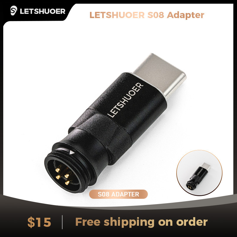 Letshuoer S08 Mini type c Adapter Converter Connector Aluminum Alloy