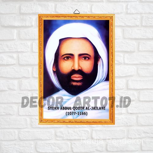 SYEKH ABDUL QODIR JAILANI - FOTO BINGKAI KAYU MDF - FOTO ULAMA INDONESIA - FOTO HABIB DAN ULAMA - FO