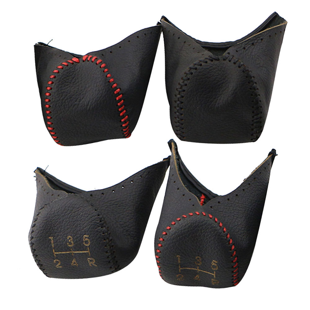 Leather Car AT MT Gear Head Shift Knob Cover Gear Collars for Mitsubishi Outlander Lancer Evolution 