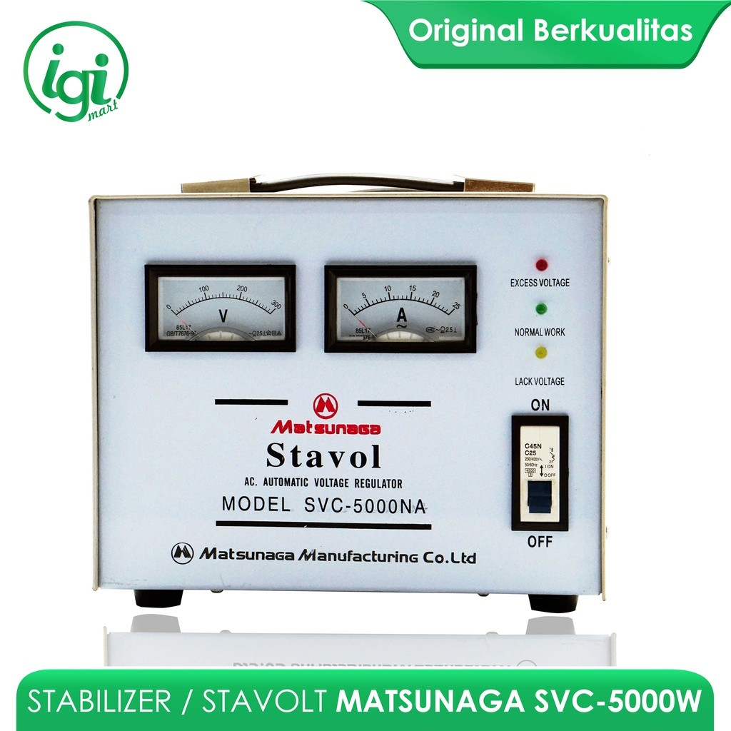 KodeKom STABILIZER STAVOLT MATSUNAGA SVC-5000W VOLTAGE / STAVOLT MTS SVC 5000 WATT / STAVOL 5000 W