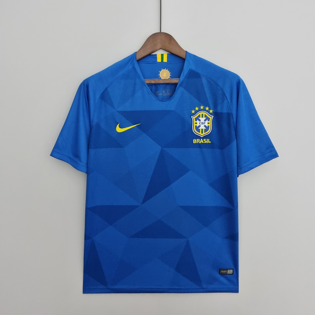 Jersey 2018 Brazil away A36 T shirt pria