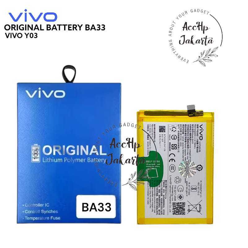 Baterai Batre Vivo Y03 / Y18 BA33 Batu Batrei Batrai BA 33 Battery Original 100% Distributor Batu Ba