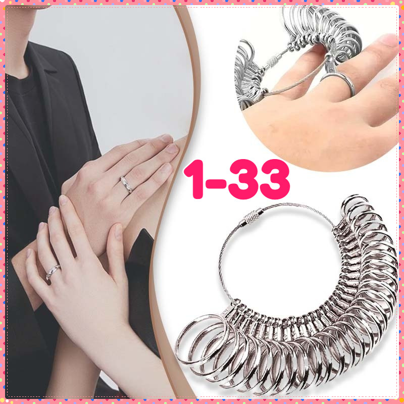 Pengukur Cincin Alat Ukur Cincin Jari Ukuran 0-13 Alat Pengukur Cincin Ukuran Cincin Jari Ring Finge
