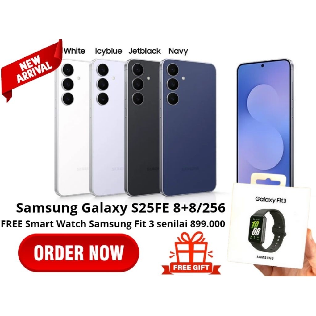 SAMSUNG GALAXY S25FE 5G GALAXY S25 FE 5G 256GB S25Fe 8/256 RAM 8+8GB ROM 256GB GARANSI RESMI SEIN100