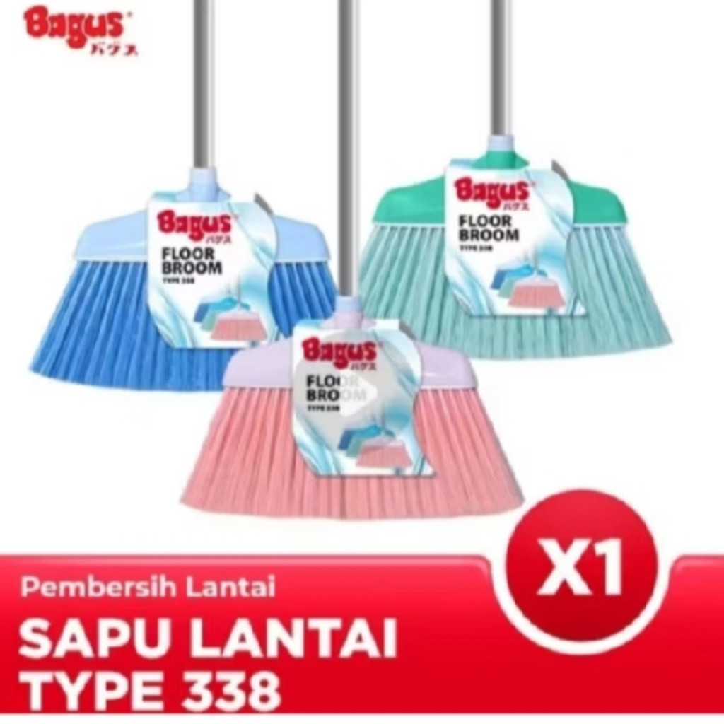 BAGUS Sapu Lantai ( Floor Broom ) / Sapu Lantai Plastik Tipe 338