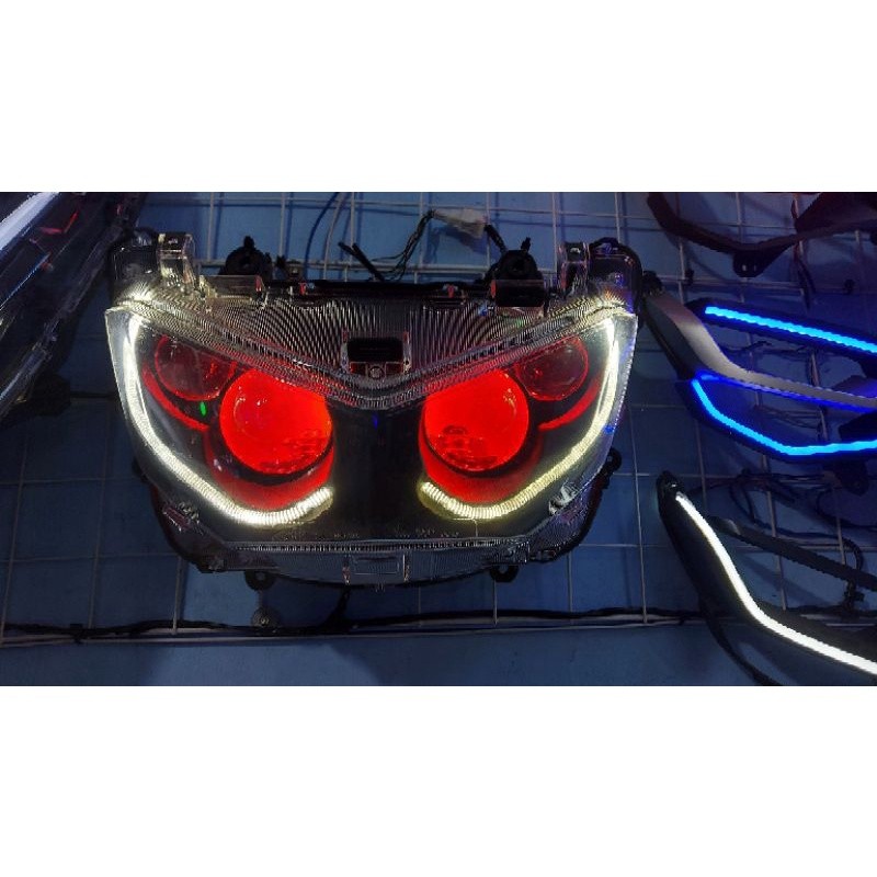 paket headlamp nmax new projie aes + lampu mt24
