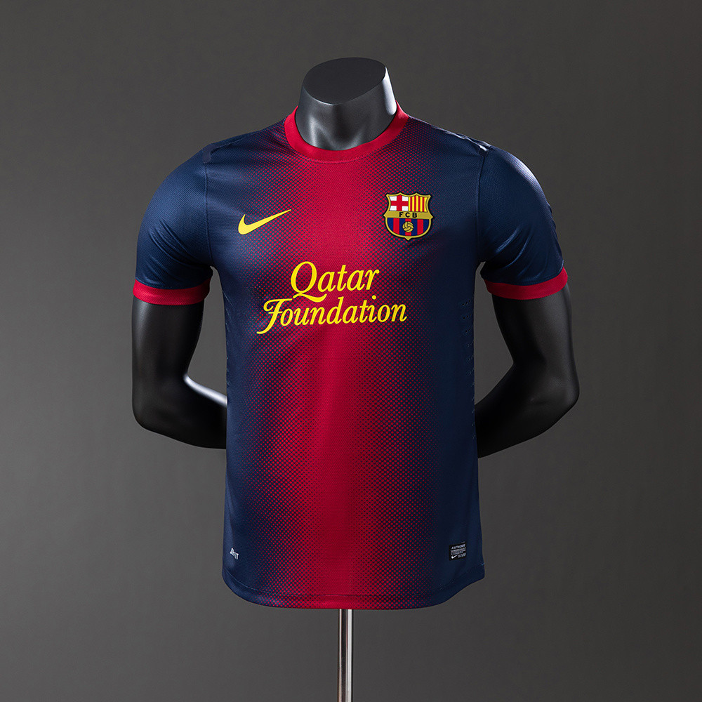 Jersey Barcelona 12/13 Home Player Version Retro T shirt pria