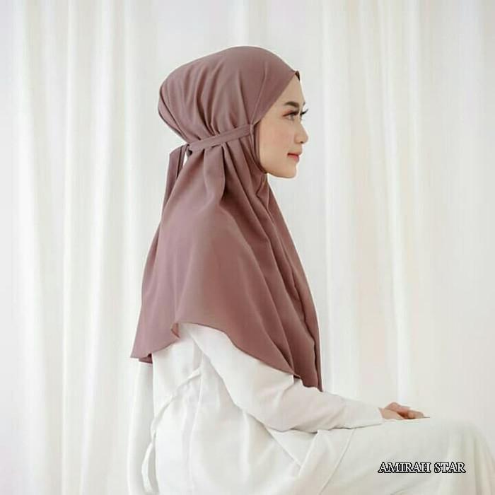 Jilbab Maryam Diamond / Hijab Bergo Maryam Italiano / Hijab instant - Putih