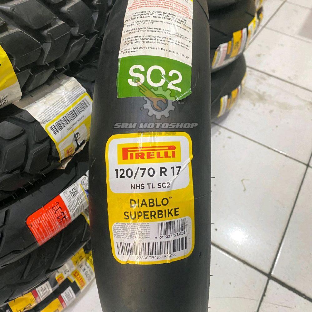 Ban Pirelli Diablo Superbike 120/70-17 SC2 F/R Radial Tipe Slick Tire