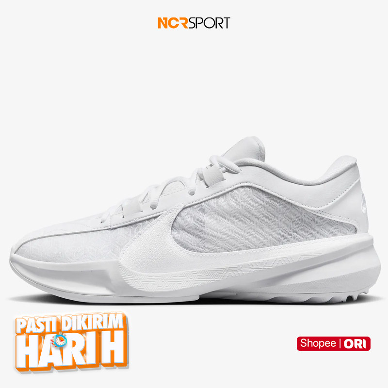 NCR SPORT Sepatu Basket Nike zoom freak 5 tb ep triple white Original FN7306-100