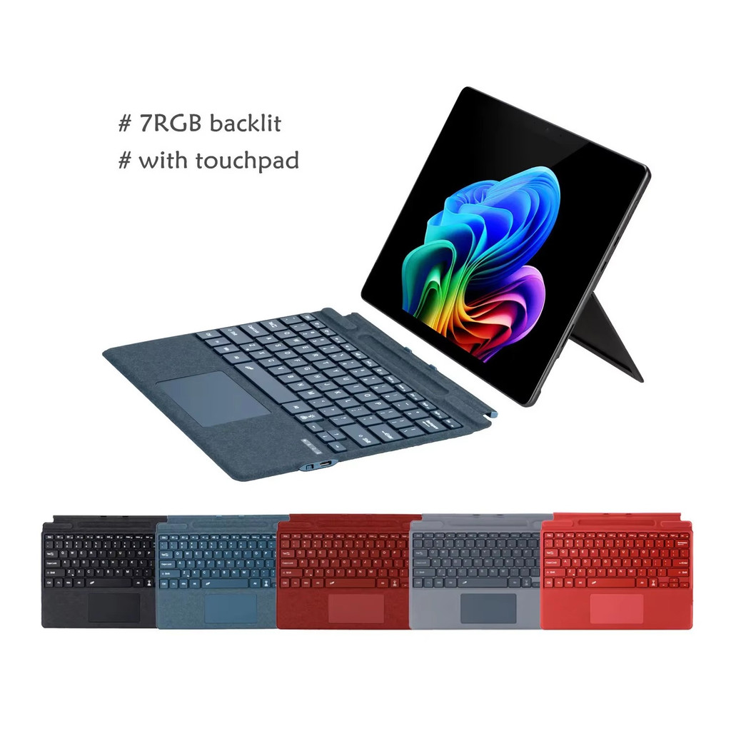 Bluetooth Keyboard For Microsoft Surface Pro 8/9/10/11/X,Detachable Type Cover Rechargeable Keyboard