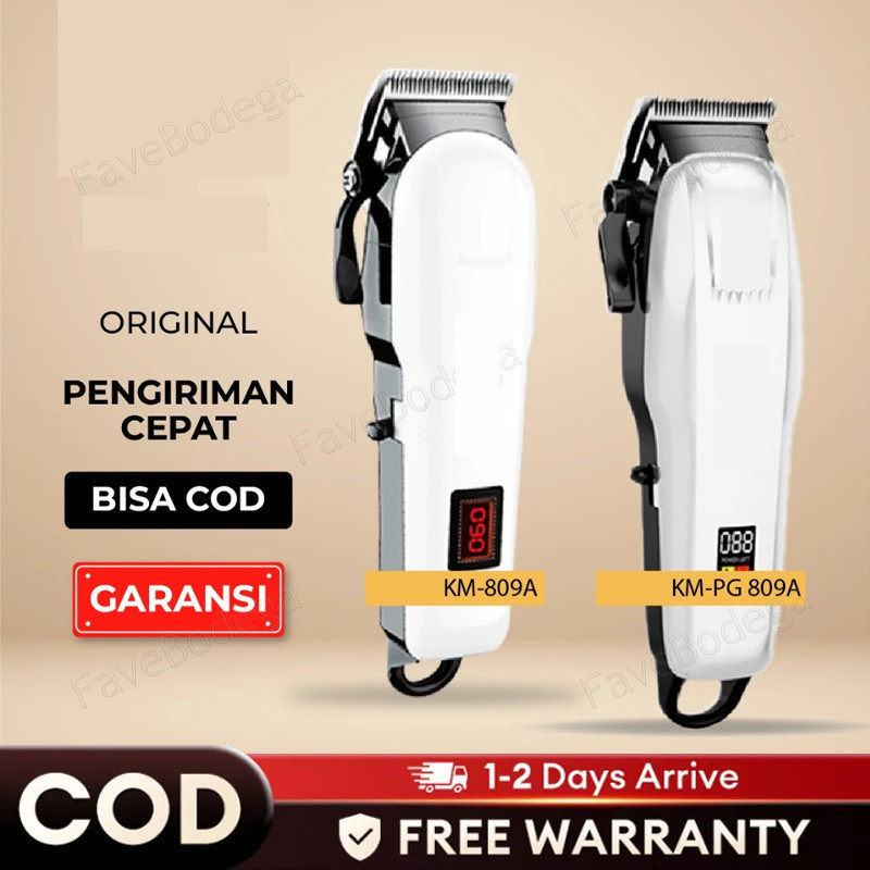 Original KM809A Hair Clipper Professional KM 809A Alat Mesin Cukur Rambut Lengkap KM 4639 Mata Pisau