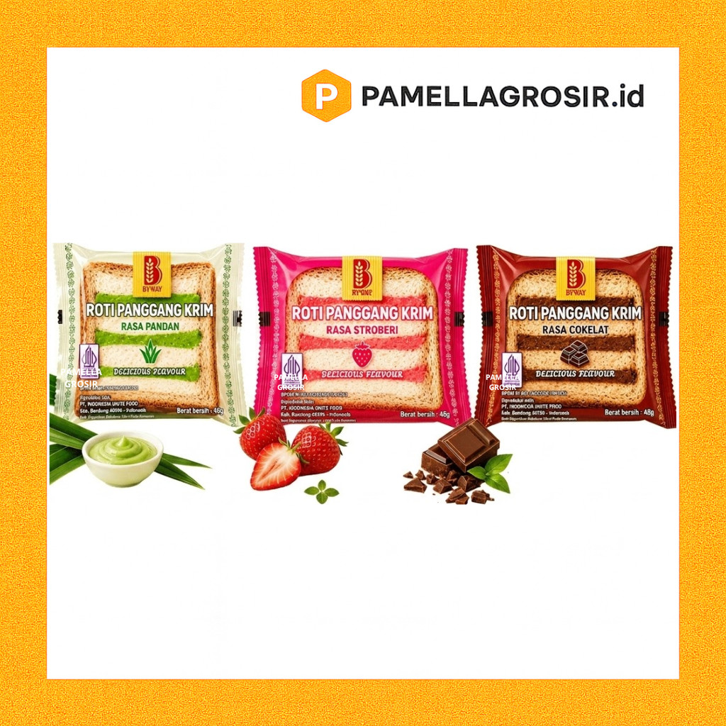 ROTI PANGGANG KRIM BYWAY 48 GR ALL VARIAN - BYWAY ROTI PANGGANG