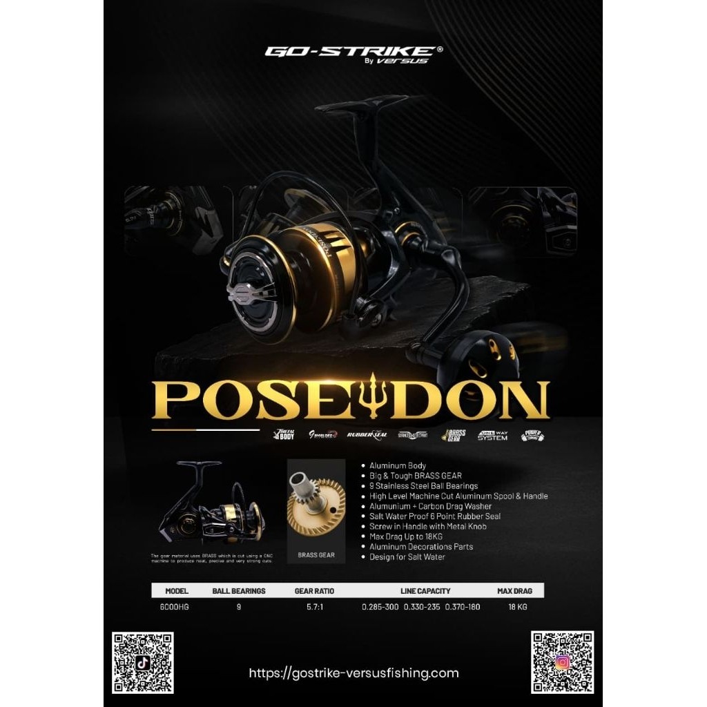 Reel Go Strike Poseidon SW 6000 PG