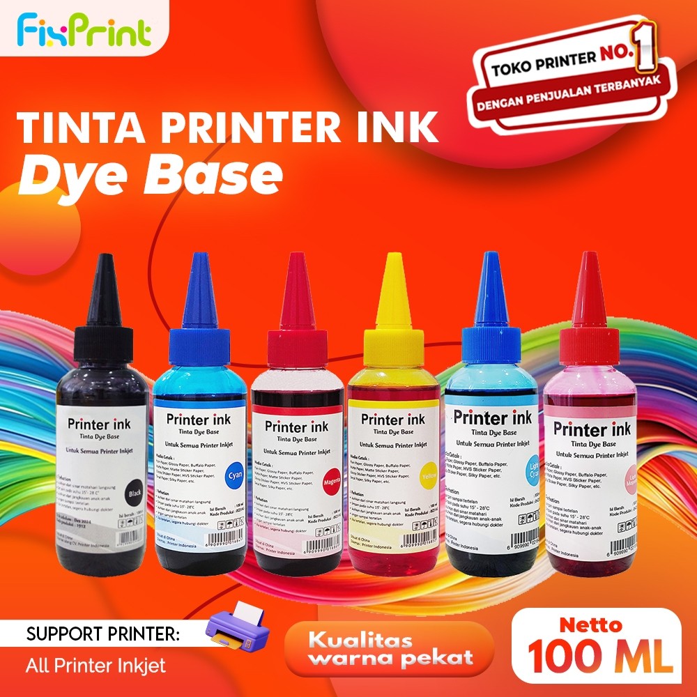 Tinta Dye Base 100ml Cartridge Canon PG810 CL811 PG 810 CL 811 100ml Murah