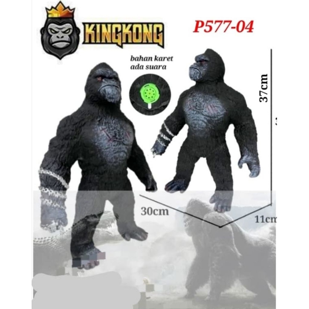 TOFA.ID (JUMBO) MAINAN JUMBO KINGKONG FULL KARET ADA SUARA