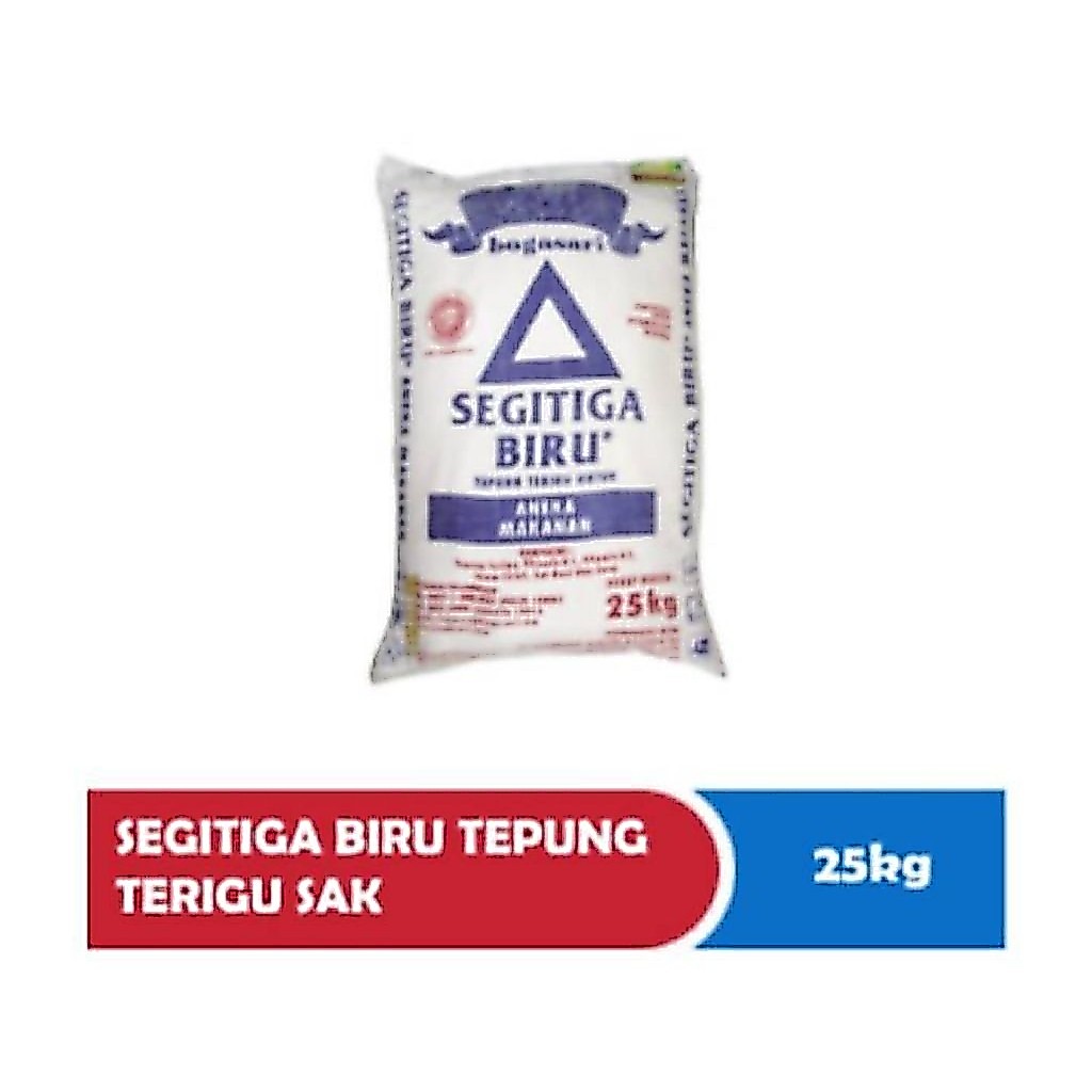 Tepung Terigu Bogasari 25 kg Segitiga Biru / lencana merah / cakra kembar / payung - Premium, Serbag