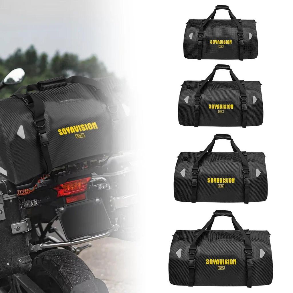 20L 50L 70L 100L Motorcycle Waterproof Tail Bag Travel Outdoor Dry Luggage Roll Pack Bag Motorcycle 
