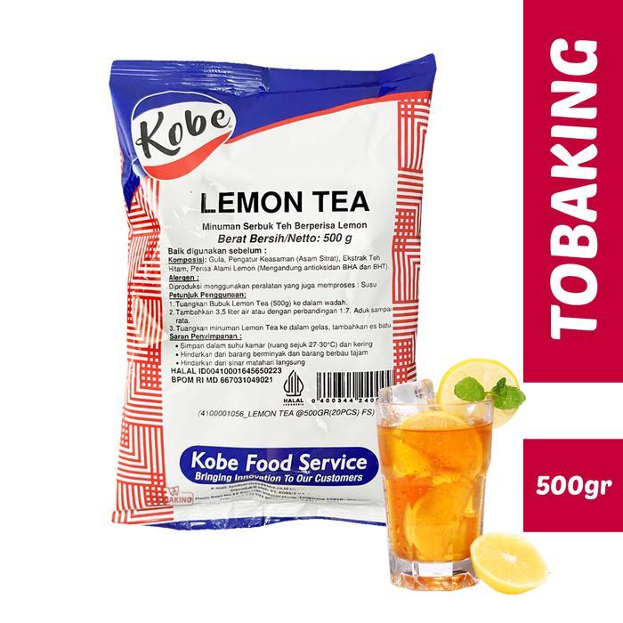 Kobe Tea Powder Bubuk Lemon Tea Lychee Lemonade Halal 500 gram - Lemon Tea