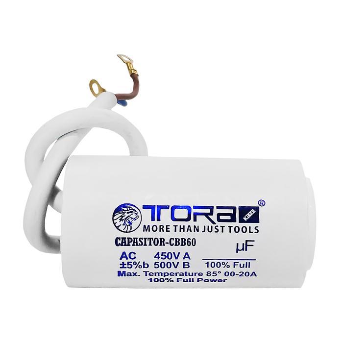 Tora Kapasitor Cbb60 Bulat Putih 14 Uf - Capasitor Cbb60 Run 450V Ac