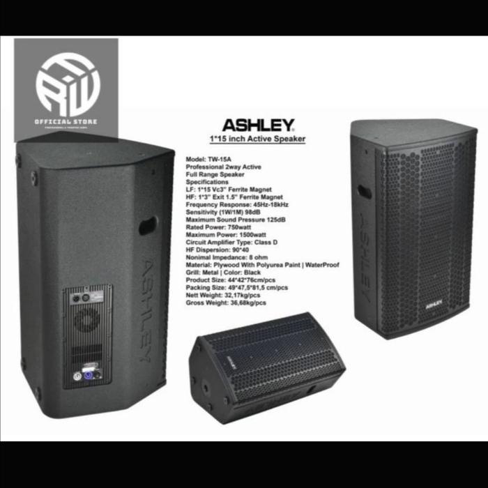 speaker aktif ashley tw15a tw 15a original
