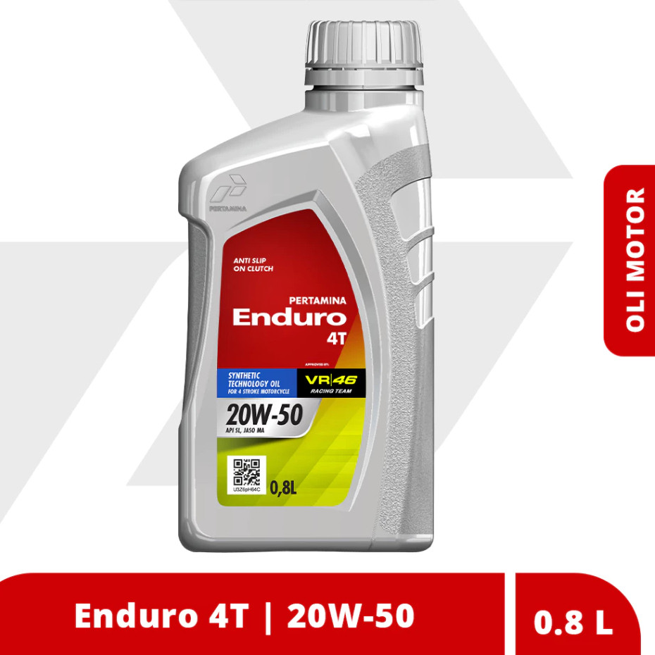 OIL MESIN 4T MOTOR BEBEK SPORT PERTAMINA ENDURO 4T 20W-50 800ML